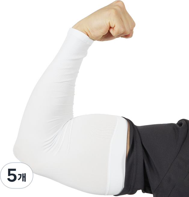 굵은팔 팔토시 빅사이즈 쿨토시 냉장고 토시 xl xxxl 남자 남성 특대 대형 큰 팔토시, 화이트, 5개