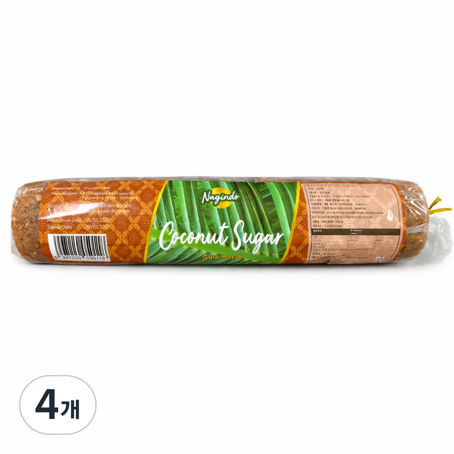 굴라메라 코코넛슈가 팜슈가 천연 코코넛 설탕 블록 비정제 감미료, 4개, 500g