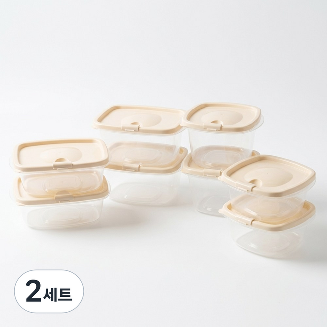 DAMDA 담다톡 전자레인지 보관용기 냉동밥, 2세트