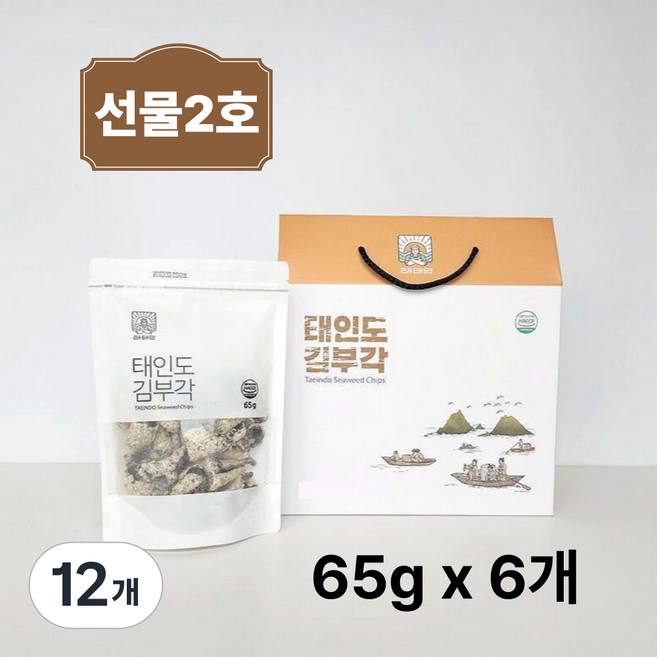 태인도 수제 찹쌀김부각 선물세트, 6개, 65g