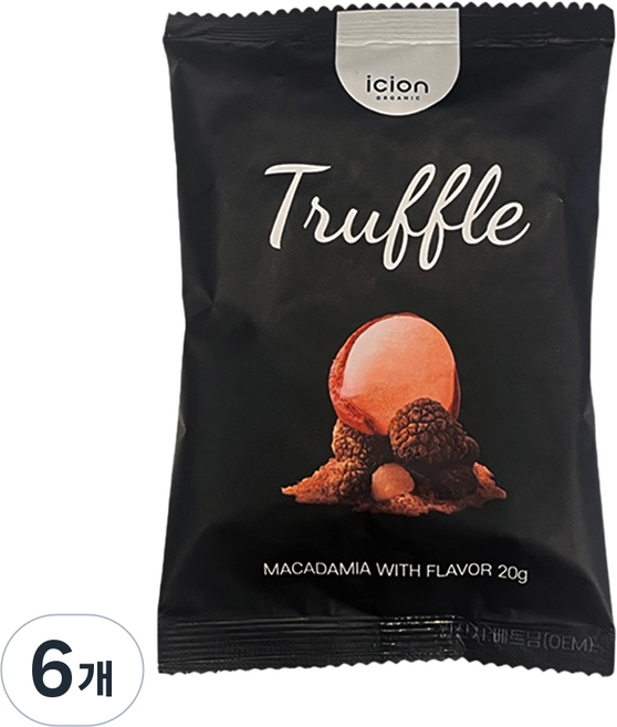 [26년 1월 생산] 프리미엄 마카다미아 트러플맛 (무설탕 무첨가), 6개, 20g