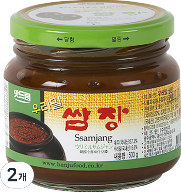 한주 우리밀 쌈장, 2개, 500g