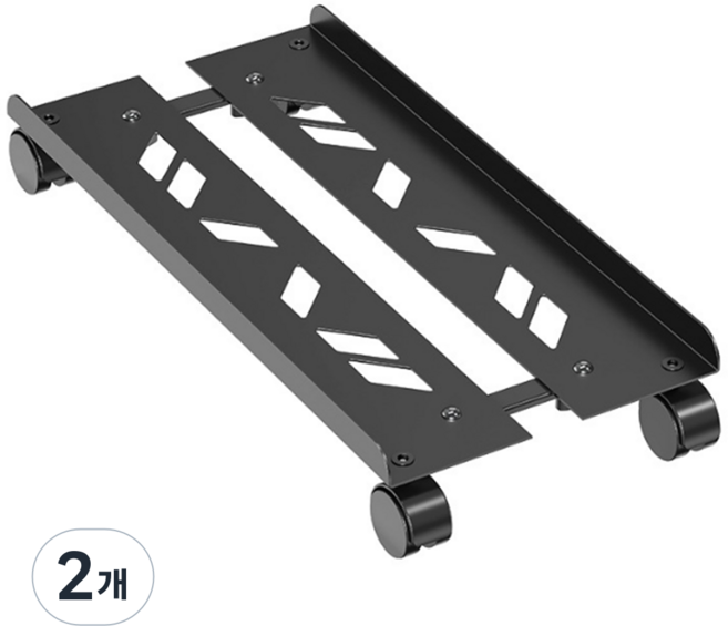 에이필미 튼튼한 철제 PC 본체 데스크탑 이동식 트레이, 고급형, 2개