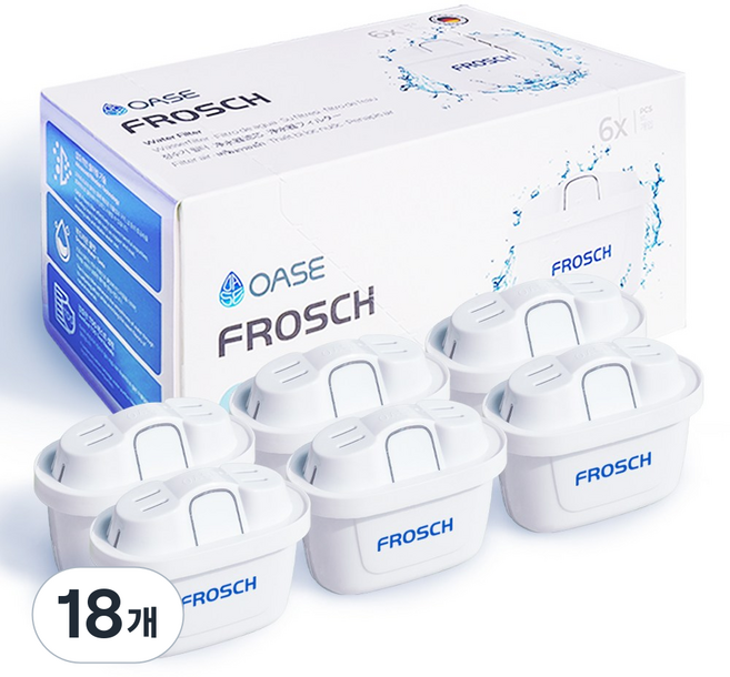 브리타 막스트라 호환 오아세 프로쉬 정수기 필터, 18개, 프로쉬 필터 (브리타 막스트라 호환)