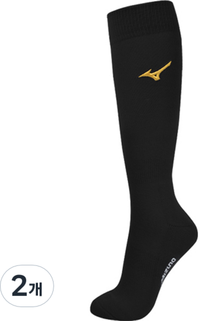 미즈노 야구양말 12YX1U2109 검정, 2개