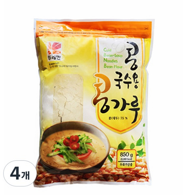뚜레반 콩국수용 콩가루, 850g, 4개