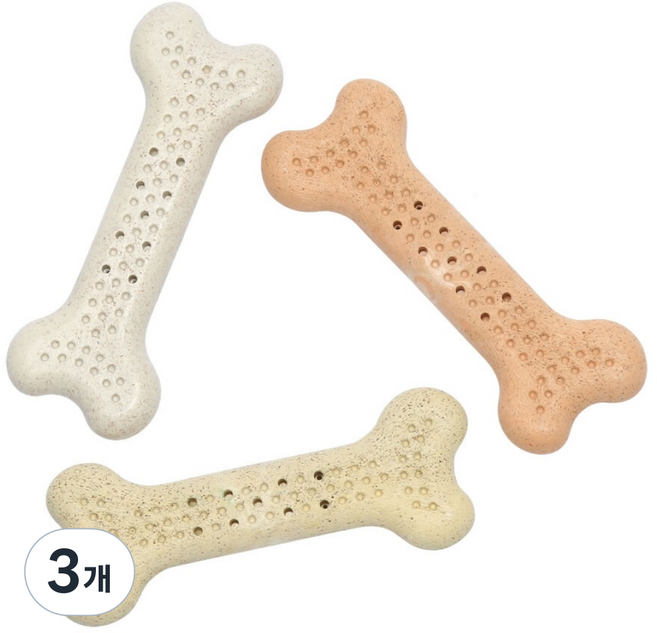 강아지 이갈이 우드스틱 커피나무 대용 옥수수 콘본 장난감, 베이컨, 3개
