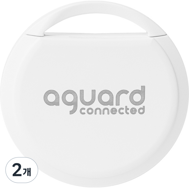 아가드커넥티드 애플인증 미아방지 스마트태그 소형 위치추적기 분실방지, 2개, 화이트 (IOS)