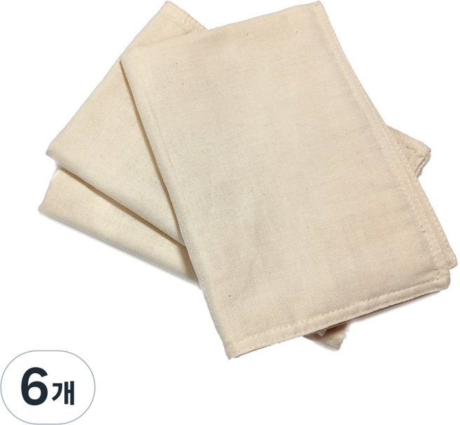 3겹 국내재직 소창 행주 셋트 대 중 소 미니 사이즈, 6개