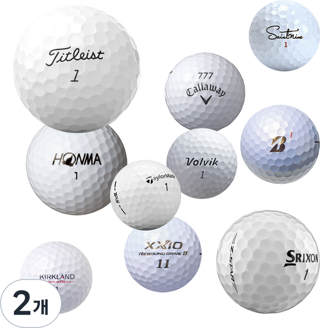 굿샷골프 특a+급 최상급 골프공 로스트볼, 화이트, 2개, 10개입