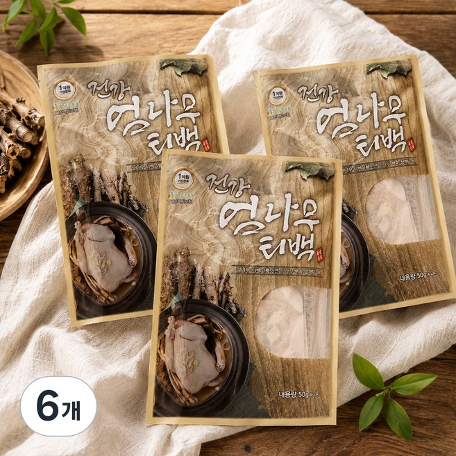 태영식품 국산 엄나무 티백 삼계탕 백숙용 해동피 건강 차, 100g, 6개