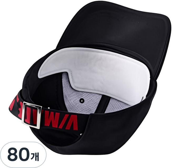 땀흡수패드 캡 라이너 땀흡수 오염방지 일회용 모자 패드 골프모자, 80개, 화이트