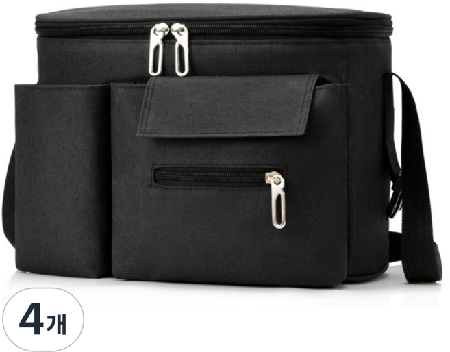 [초대형] 볼라비 유모차 가방 다용도 수납 정리함 휴대용 기저귀 파우치 보조 보온 보냉 대용량 수납함 버기백, 4개, 블랙