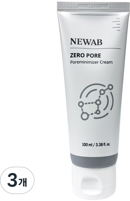 뉴에이비 제로 포어 모공 수축 크림, 3개, 100ml