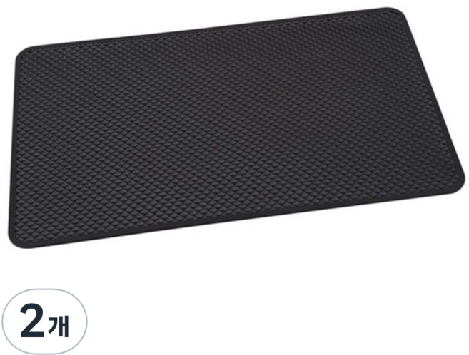 롤링페이퍼 차량용 논슬립 대형 패드, 블랙, 2개