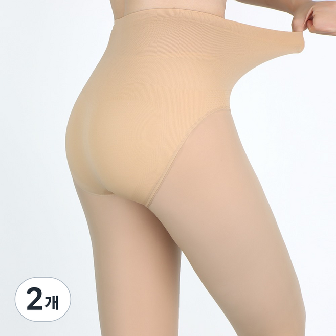 베일리화이트 여성 골프스타킹 자외선차단 보정 레깅스 여름용 15D, 2개, 스킨