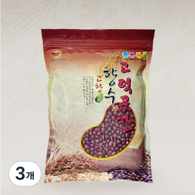[25년산][늘찬팜] 국산 붉은팥 적두 팥죽 팥빙수용, 3개, 500g