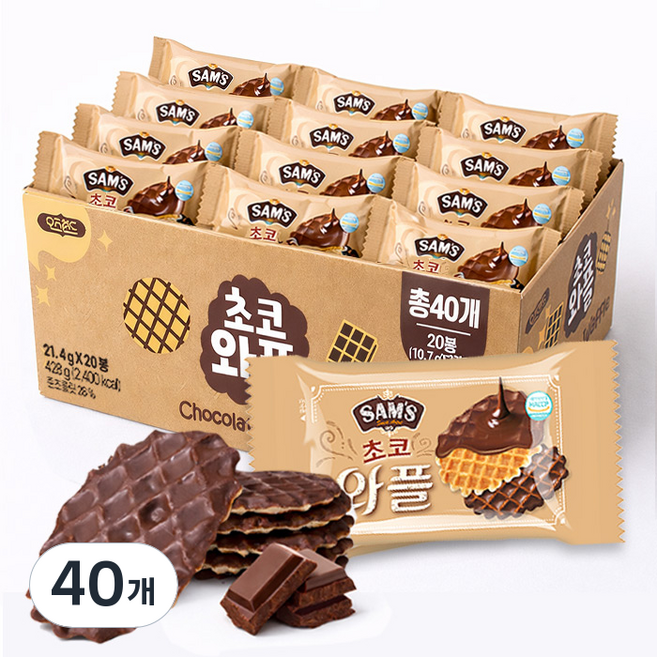 오즈랜드 초코와플, 21.4g, 40개