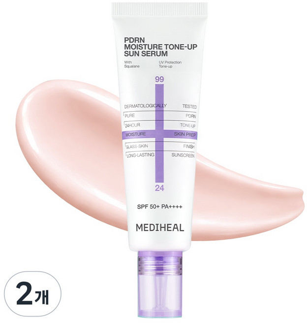메디힐 PDRN 피디알엔 수분 톤업 선세럼, 50g, 2개