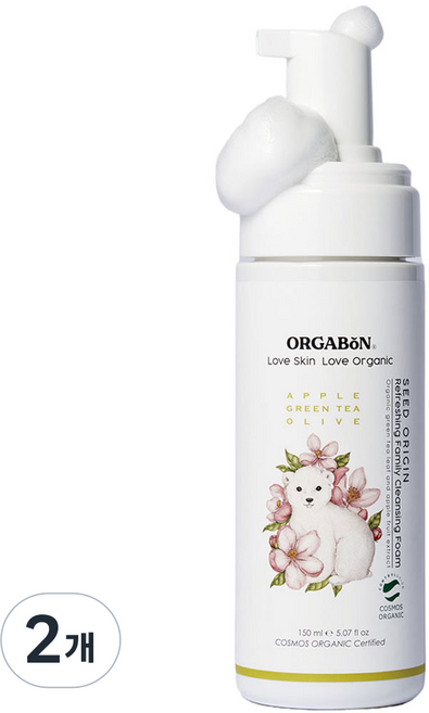 오가본 씨앗품은 말끔 패밀리/아기 클렌징폼 150ml (코스모스), 2개