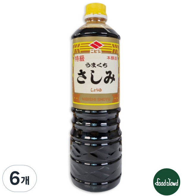 니비시 사시미 간장 소유, 6개, 1L