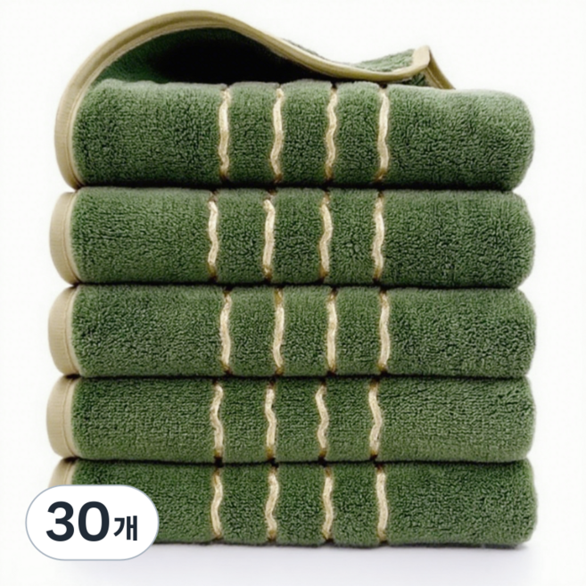 상덕 호텔수건 수건 디자인예쁜수건 50*90CM, 30개, 그린
