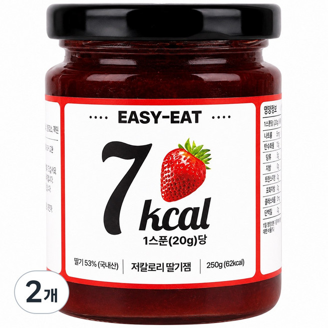 김재식박사의 국내산 딸기 저온 진공 농축 저칼로리 딸기잼, 250g, 2개