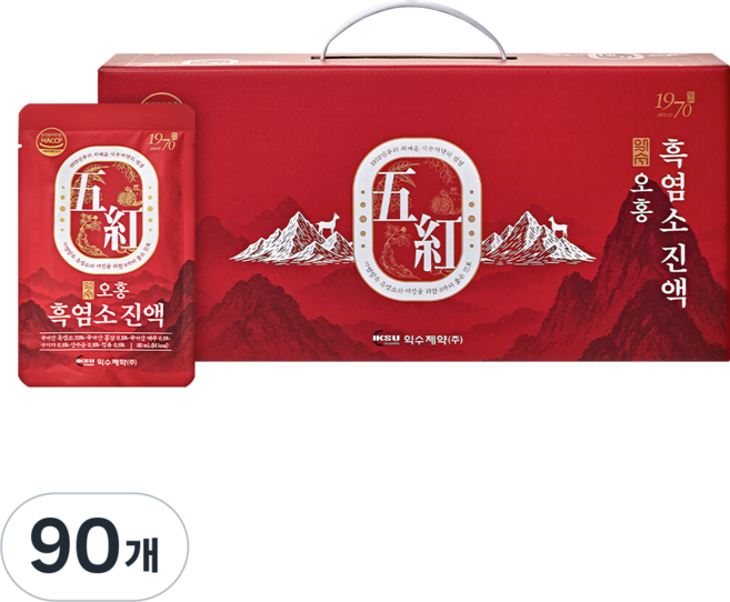 익수 오홍 흑염소진액, 90개, 80ml