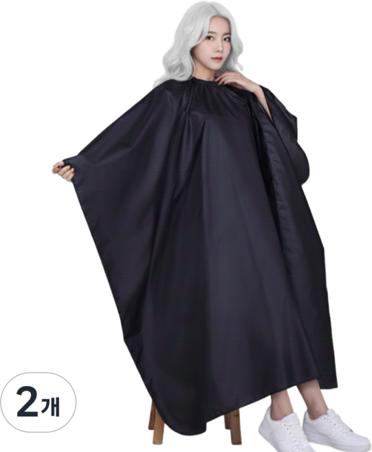 큰사이즈 대형 방수 파마 염색보, 2개, 블랙