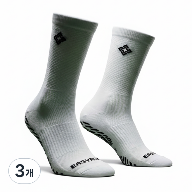 이지로치 논슬립 양말 축구 풋살 국가대표 하프삭스, 3개, 챔피언 Thin(얇은)