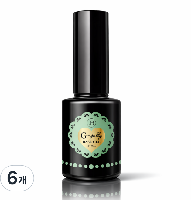 네일처방 그라시아 진비 기초젤 공식판매점, 투명, 14ml, 6개