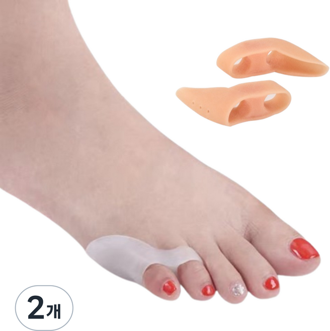 HB153 실리콘 새끼 발가락 보호패드 왼발+오른발 1쌍, 스킨, 2개