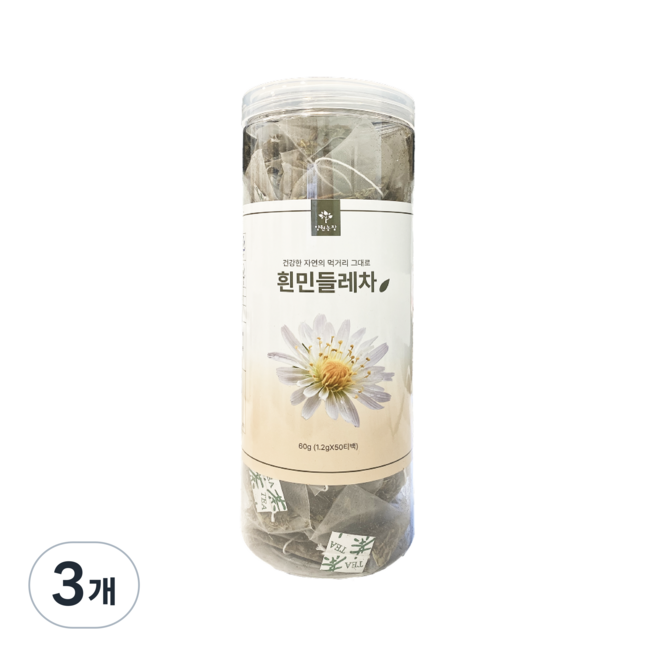 양원농장 더와이 원형통 흰민들레차, 3개, 50개입, 1.2g