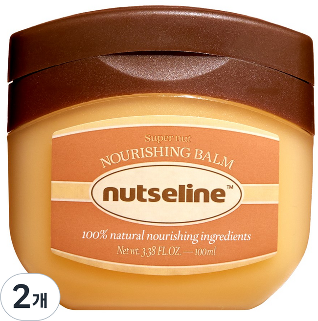 넛세린 슈퍼 넛 너리싱 밤 (네이처) 168시간 보습력 지속 수분가득 멀티밤 식물성 바세린 리프팅임상, 100ml, 2개