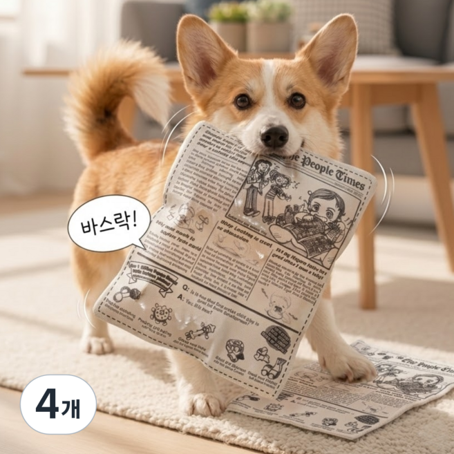 모디케이 강아지 소리나는 장난감 터그놀이, 4개, 혼합