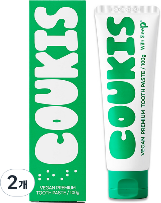 위드슬립 쿠키스 구취 잇몸 집중케어 비건 치약, 2개, 100g