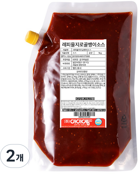 레피 을지로골뱅이소스, 2개, 1kg