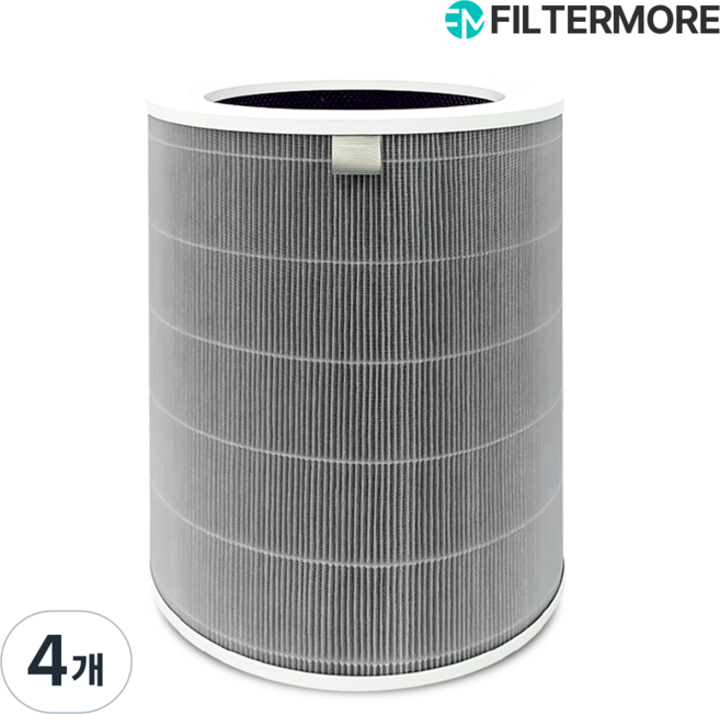 필터모아 샤오미 미에어 4 라이트 공기청정기 호환 필터 AC-M17-SC, 4개, 헤파+탈취 복합형