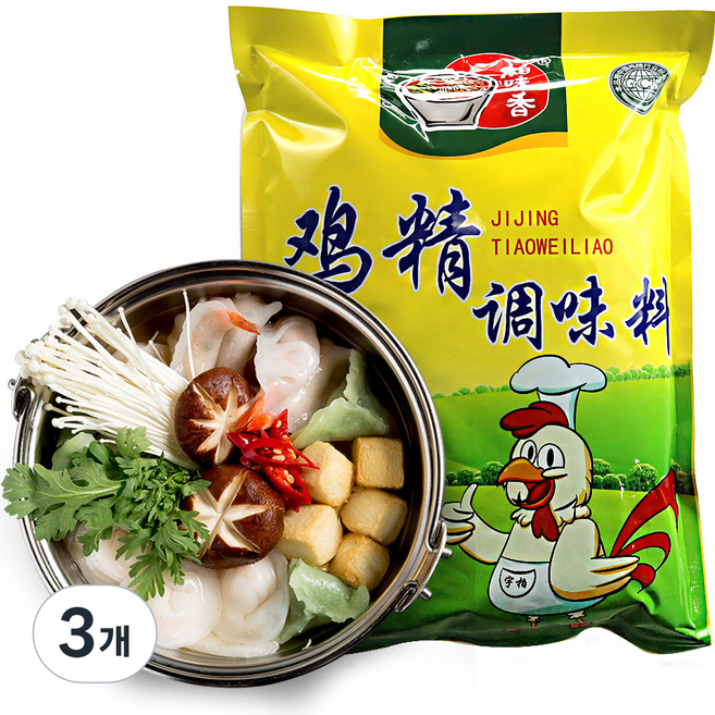 (배터짐) 치킨파우더 닭고기 지징 다시 분말 치킨스톡 (일요일&당일발송), 1kg, 3개