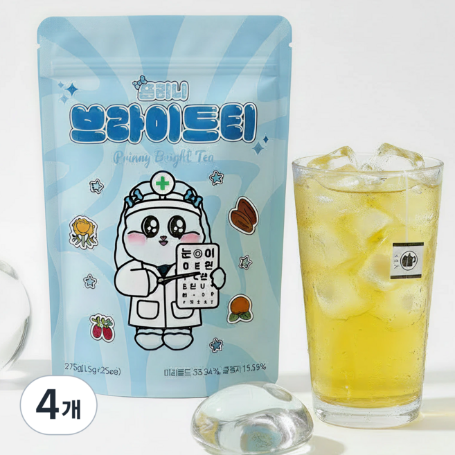 프리니 브라이트티 눈건강차 메리골드 결명자 블렌딩 눈피로 눈영양차, 4개, 25개입, 37.5g