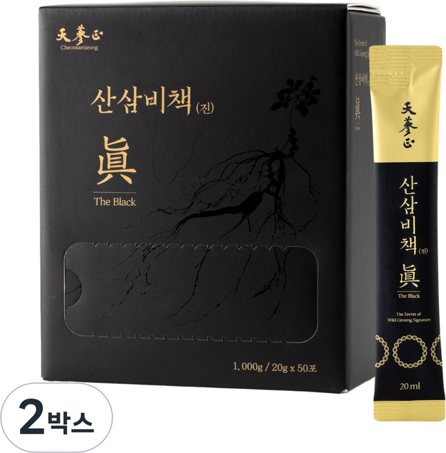 고농축 산삼진액 천삼정 산삼비책진 더 블랙, 2박스, 1L