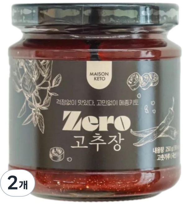 메종키토 제로고추장, 250g, 2개