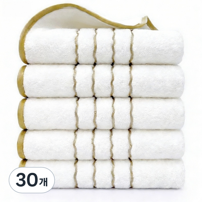 상덕 호텔수건 수건 디자인예쁜수건 50*90CM, 30개, 흰색