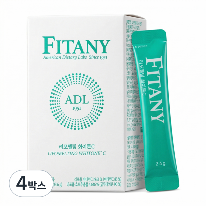 [FITANY] 피타니 리포멜팅 화이톤C 고순도 글루타치온, 4박스, 33.6g