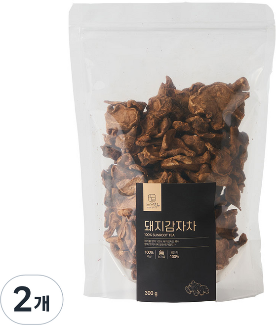 느으림 건강하게 두 번 볶은 국산 돼지감자차, 2개, 300g