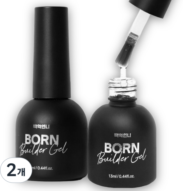 백억언니 본 빌더젤 손톱연장 오버레이, 2개, 13ml, 투명