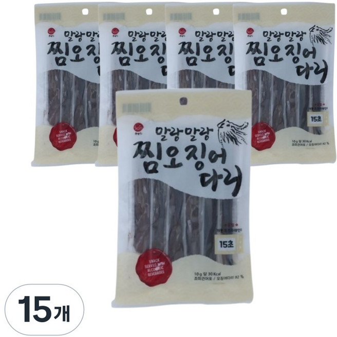 말랑말랑 찜오징어다리, 15개, 30g