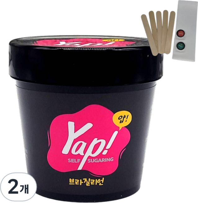 (한정수량 특가) 국내산 셀프 왁싱 얍 슈가링 셀프왁싱세트, 2개, 270g