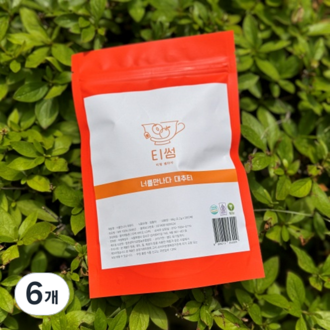 티썸 너를만나다 대추티 국내산 대추차 생분해 티백, 6개, 30개입, 2.2g