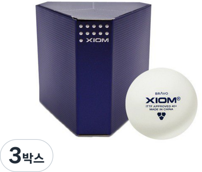 엑시옴 탁구공 ABS 브라보 시합구 ITTF 인증 (구형), 3박스